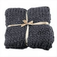 thumbnail image 2 of Knit Blanket Large Super Soft Chunky Knit Throw Blanket for Bed Cozy Throw Blankets for Sofa Couch Throw Blanket - 23.6*23.6"/31*39"/39*47"（Ribbon not included）, 2 of 10