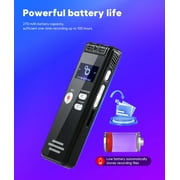 Digital Voice Activated Recorder,128GB Audio Recorder with Playback, Noise Reduction, 3072Kpbs HD Dual MIC Tape, Store 2048 Hours of Documents Voice Activated Recorder for Interviews/Meeting/Classes