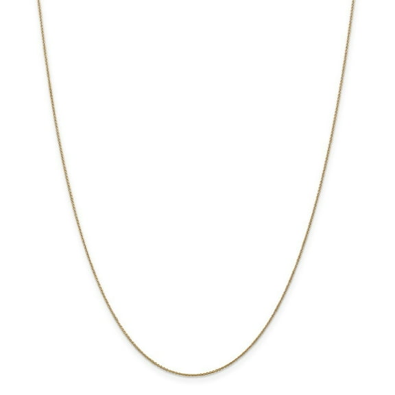 14k Yellow Gold .6mm Solid Polished Cable Chain Necklace - 1.0 Grams - 20 Inch - Spring Ring