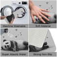thumbnail image 6 of 1pc Panda Lying Down with Hearts Absorbent Non-Slip Bathroom Thickened Flannel Rug Decor,Soft,Quick Drying,Suitable For Indoor/outdoor Use,Bathrooms,Bedrooms,Kitchens,Terrace,Laundry Rooms,16"x24", 6 of 9