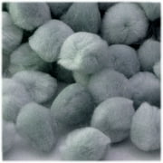 Acrylic Pom Poms, solid Color, 2-inch (51mm), 5-pc, Gray