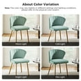 thumbnail image 4 of Tina's Home Home Velvet Dining Chairs Set of 2 Upholstered Wingback Accent Side Chairs Metal Legs Living Room Kitchen Sage, 4 of 11
