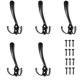 thumbnail image 1 of 5-pack - Trippel väggkrokar / Klädhängare svart black_QUU black, 1 of 2