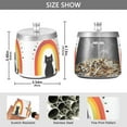 thumbnail image 2 of Yayeee Ashtray with Lid for Cigarette Smokeless Stainless Steel Home Ash Holder, Black Cat Rainbow, 2 of 7