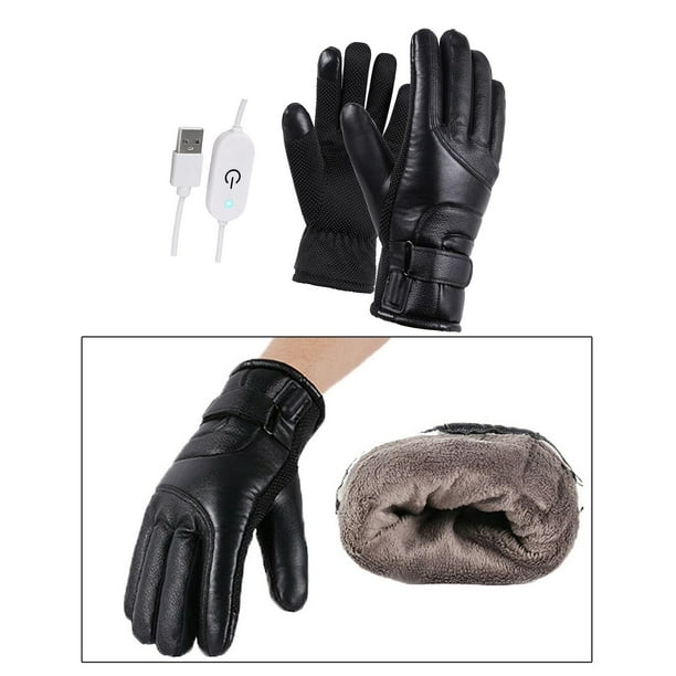 Guantes de invierno con calefacción eléctrica Yinane Guantes térmicos eléctricos a prueba Calefacción cálida pantalla táctil