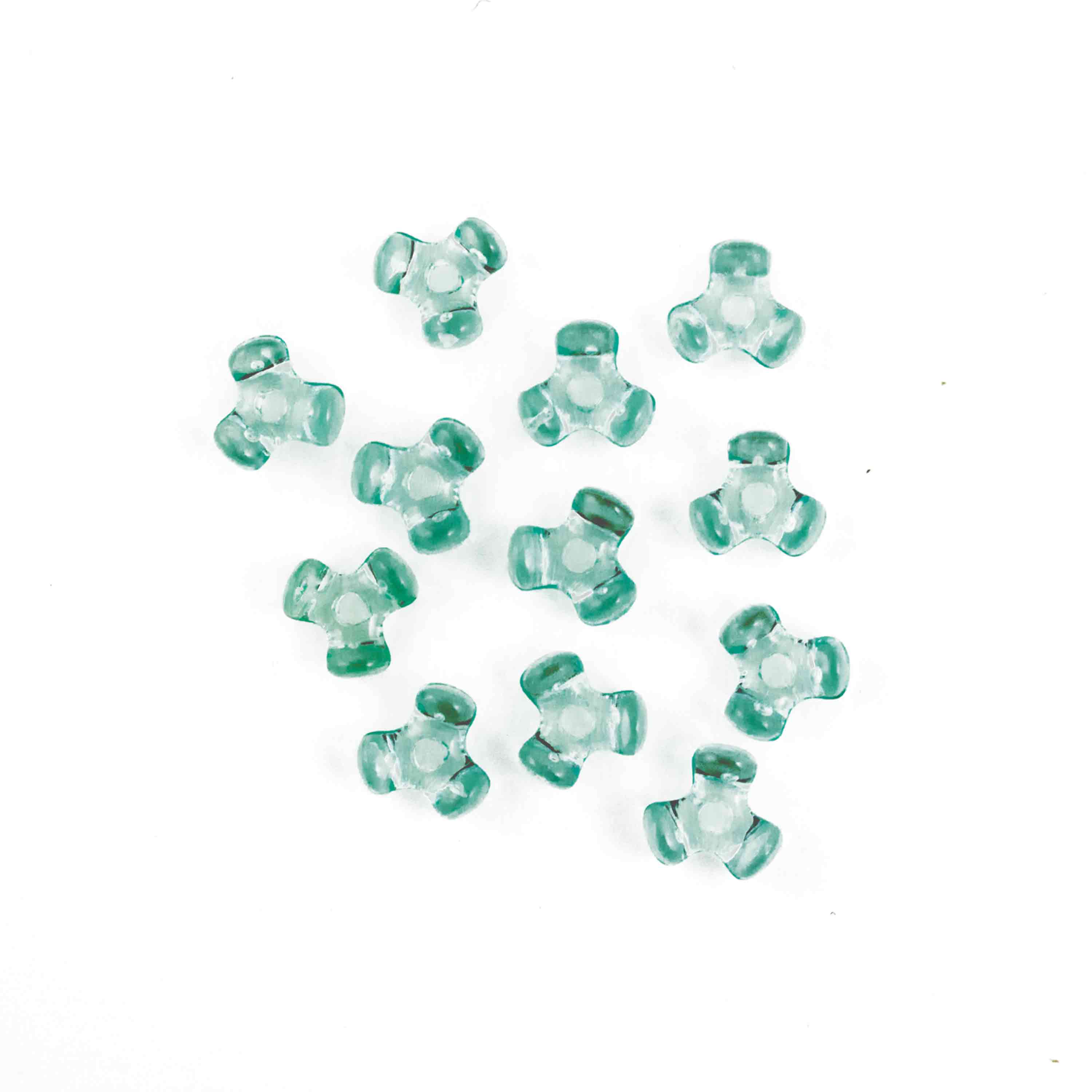 11mm Acrylic Sea Mist Tri Beads 1,000 Pieces