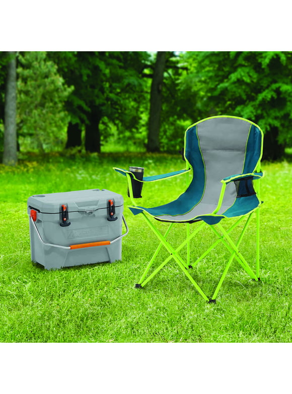 Ozark Trail Oversized Quad Chair for Outdoor, Blue