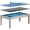Blue, variant on 7ft 3-in-1 Pool Table Combo – Dining, Table Tennis & Billiards with Full Accessory Set