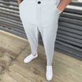thumbnail image 2 of Size 13 Tech Pants Men Casual Versatile Fashion Trousers Pant Pants Soild Color Slim Fit Small Feet Suit Trousers, 2 of 8