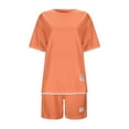 thumbnail image 5 of Women's Fashion Comfortable Summer Round Neck T Shirt Shorts Two Comfortable Thin Short Sleeve Set, 5 of 8