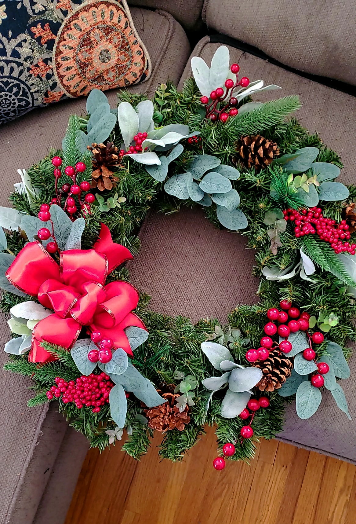 Holly Berry Felt Pick, Christmas Pick, Wreath Embellishment, Craft