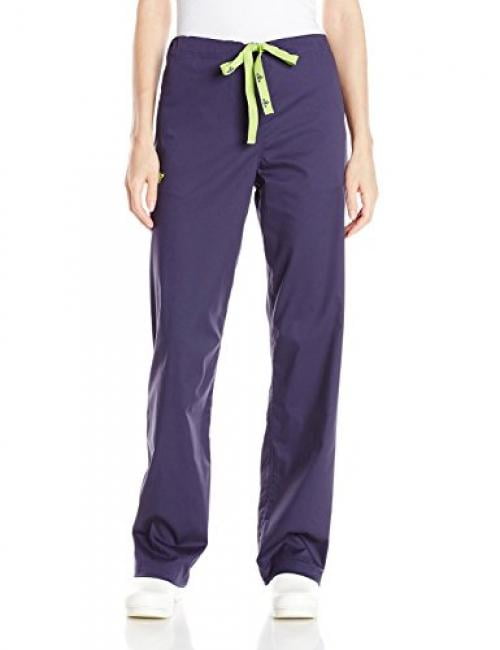 Peaches Med Couture Signature Scrub Pant Navy/Apple Large Petite