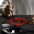 thumbnail image 2 of 12pcs Chinese Calligraphy Ink Dish Plastic Ink Plate Wooden Calligraphy Pen Brush Stand, 2 of 9