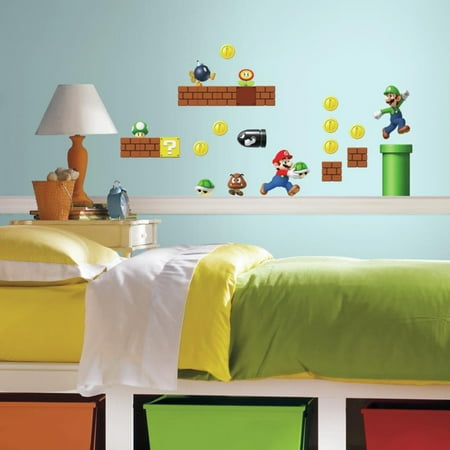 RoomMates Nintendo Super Mario Build a Scene Peel and Stick Wall