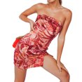 thumbnail image 2 of Nituyy Femmes Bodycon Mini Robe, Motif Floral / Imprimé 3d Bustier Skinny Sans Manches Été une Seule Pièce, 2 of 3