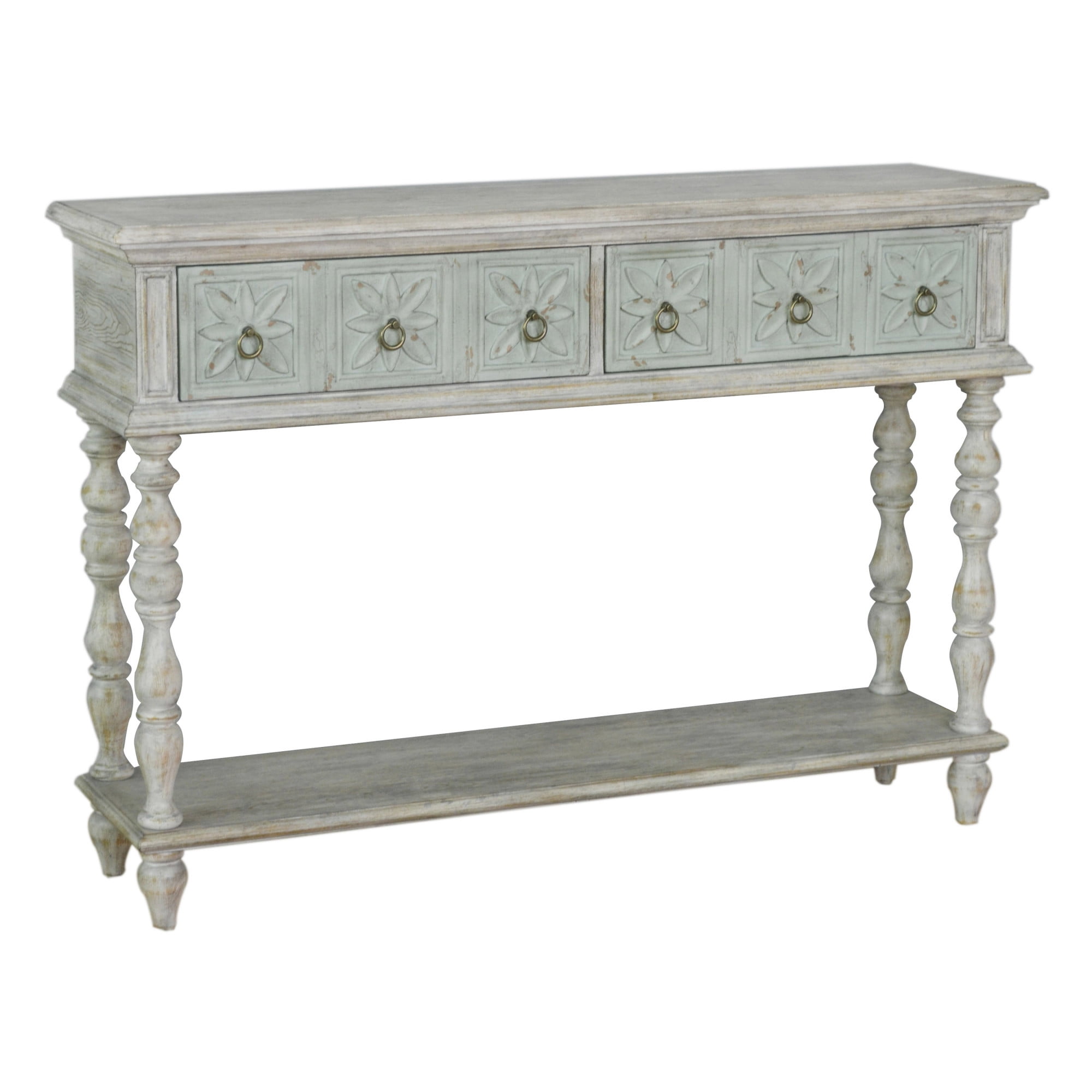 Delacora Hm-Ds-806002 48" Wide Hardwood Console/Sofa Table - White