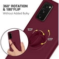 thumbnail image 6 of Compatible with Samsung Galaxy s20 FE Case, S20 FE Case, Silicone Soft Gel Rubber Bumper Shockproof Anti-Scratch Protective Case Cover with Ring for Samsung Galaxy s20 FE 4G/5G-Wine Red, 6 of 7