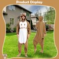 thumbnail image 2 of Brown Owl Pajamas Adult CANASOUR Cosplay Animal Pajamas Polyester Couple Family Suit Small, 2 of 6