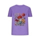 thumbnail image 2 of Fiudx Liquidación de Ahorros de Verano Blusas con Estampado de Flores para Mujer Top de Manga Corta con Cuello Redondo, 2 of 4
