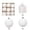 White, variant on Roiihwy Flocked Christmas Ball Ornaments, 9ct 3.1" Irregular Macaron Shape, Soft Velvety Texture for Tree Wreath Decor, Pink