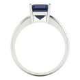 thumbnail image 4 of Clara Pucci 14K White Gold 2ct BlueSapphire Solitaire Ring for Women, 4 of 8