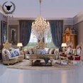 thumbnail image 2 of Custom European sofa luxury real wood leather 123 French hand carved tea table side table My Lux Decor Round, 2 of 10