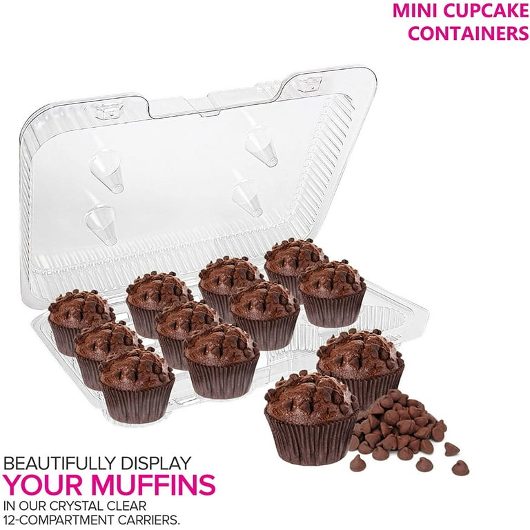 12-Pack Mini Cupcake & Muffin Containers | Sample