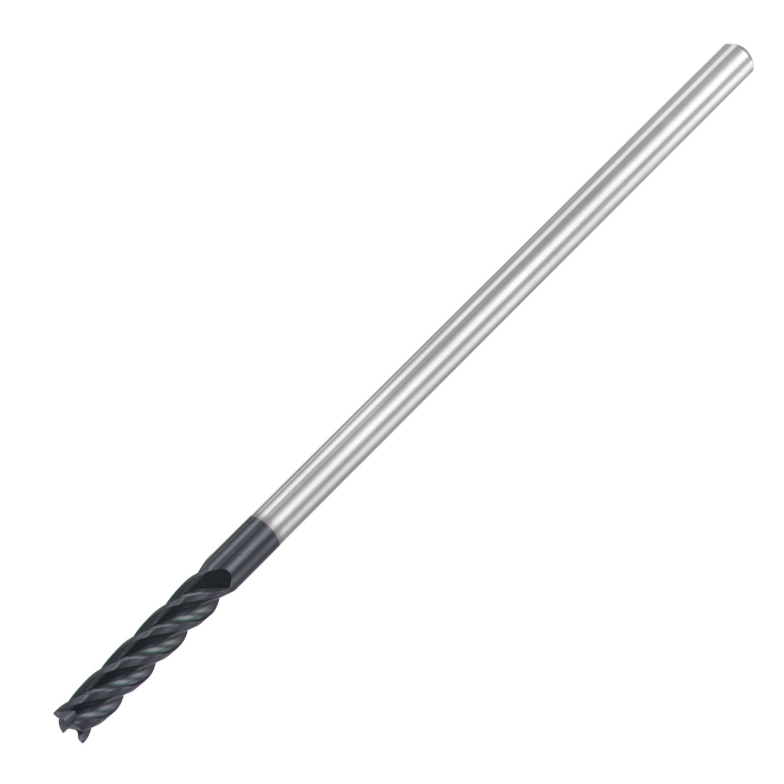 2PCS Tungsten Carbide HRC45 4 Flutes End Mill 3MM Shank Milling Cutter-Tool Set 