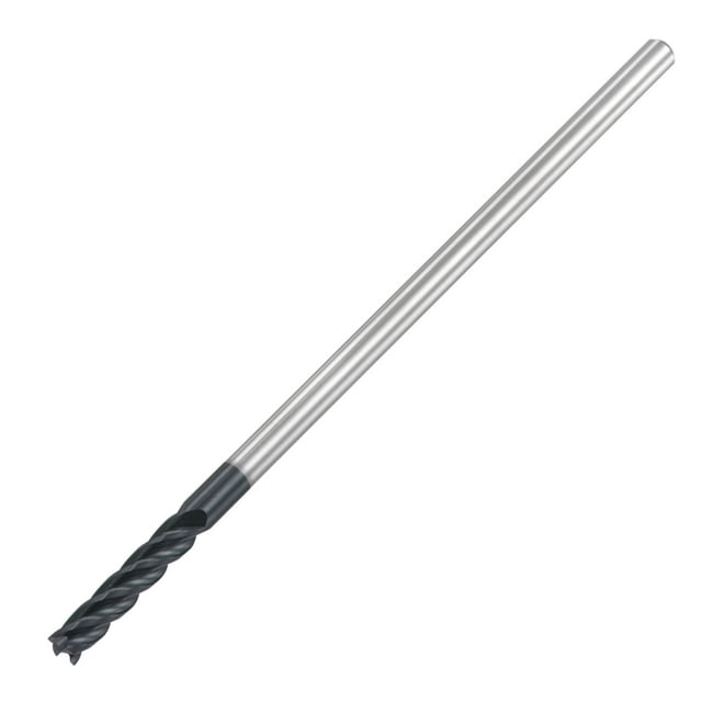 Cuadrada Punta fres*, 4mm Punta Diámetro Sólido Carburo AlTiN Recubierto CNC Puntas broc*s 4 Flauta Espiral fres*do Cortador HRC45 con 4mm Vástago 100mm (4- pulgada) Longitud
