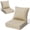 Sunbrella Beige, variant on Crestlive Sunbrella 5.5" Outdoor Cushion for Patio Furniture, 24 x 24, Waterproof and Fade-Resistant Deep Seat Cushions for Chair, Wicker Sofa and Couch, Antique Beige