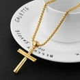 thumbnail image 5 of HZMAN Athletes Cross Necklace by Pendant Sports Stainless Steel Baseball and Baseball Bat Cross Necklace (Gold - PH 4:13), 5 of 7