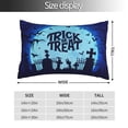 thumbnail image 2 of Zufioo Halloween Trick Or Treat Print Double-Sided Throw Pillow Cover, Pillow Protector Home Decor - With Hidden Zipper, Suitable for Bedroom, Living Room, Car Interior-14"x20", 2 of 6