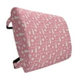 thumbnail image 1 of Tea Party Lumbar Pillow, Morning and Breakfast Lettering with Tea Pot and Cups on Polka Dots, Soft Back Cushion Office Chairs with Adjustable Straps, 14" x 13", Pastel Pink and Eggshell, by Ambesonne, 1 of 7