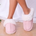 thumbnail image 3 of Ndcxsfigh Pantuflas Térmicas Planas Antideslizantes Pantuflas Peludas Suaves para Hombres Mujeres (Rosa 44-45), 3 of 8