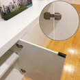 thumbnail image 3 of Invisible Hinge Furniture Door Corner Hinges with Hydraulic Damper Overlay Cabinet Hinges Folding Kitchen Hinges for Overlay Furniture Door (6 Pieces), 3 of 5