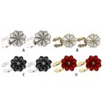thumbnail image 4 of tamizeot 2pcs Zinc Alloy Flower Sleeve Button Cover Clip On Button Covers For Shirts Rhinestone Button Covers D, 4 of 6