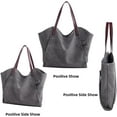 thumbnail image 2 of PIKADINGNIS Women's Cloth Tote Bag Canvas Shoulder Bag Top Handle Handbag Travel Satchel Purse Large Capcity Crossbody Bag, 2 of 6