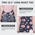 thumbnail image 6 of Pioneer Flower Floral Print Pattern Apron for Women and Men, Cotton Linen Waterproof with Pockets, Adjustable, 33x27 Inch for Kitchen, Gardening, BBQ, Salon, 6 of 6