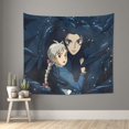 thumbnail image 2 of Howls Moving Castle Wall Tapestry Cartoon Poster Wall Hanging Tapestry for College Dorm Living Room Bedroom Decoration 59x59 Inch, 2 of 7
