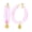 PINK, variant on Flower Charm Lucite Hoops