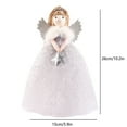 thumbnail image 5 of Xmarks 10.2 Inch Christmas Angel Treetop  Figurine for Christmas Tree Ornaments  Angel Girl with Dress Wing Standing Tree Top Decoration for Holiday Party Gift, 5 of 6