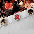 thumbnail image 4 of Feelyou Black Pink Rose Black Out Curtains, Vintage Bohemian Blossoms Flower Curtains Pack of 2 (42x63 Each), Teens Kids Girls Women Bedroom Curtains, Black Out Curtains Decor, 4 of 6