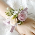 thumbnail image 4 of Juego de muñeca de rosa Artificial para la novia y el novio, juego de pelota de boda, ramillete decorado, flor de simulación de mano, 4 of 5