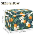 thumbnail image 5 of Yayeee Collapsible Storage Bin with Lid Fabric Closet Decorative Basket with Handles, Orange Fruit, 5 of 7