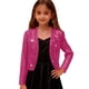 thumbnail image 4 of Cowsor Girls Sequin Blazer Open Front Jacket Party Christmas Sparkly Coats, 4 of 7