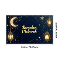 thumbnail image 7 of Elegant Ramadan Mubarak Lanterns Moon Gold Royal Blue Backdrop Banner Eid Celebrations Event Decor Muslim Festival Decorations Party Supplies, 7 of 7
