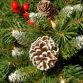 thumbnail image 4 of National Tree Company Pre-Lit  Artificial Urn Filler, Green, Warm White  Lights, LED, Battery Operated, Timer, Berries and Pinecones, 18 Inch, Indoor or Outdoor Use., 4 of 5