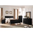thumbnail image 4 of ACME Louis Philippe Eastern King Bed in Black, 4 of 5