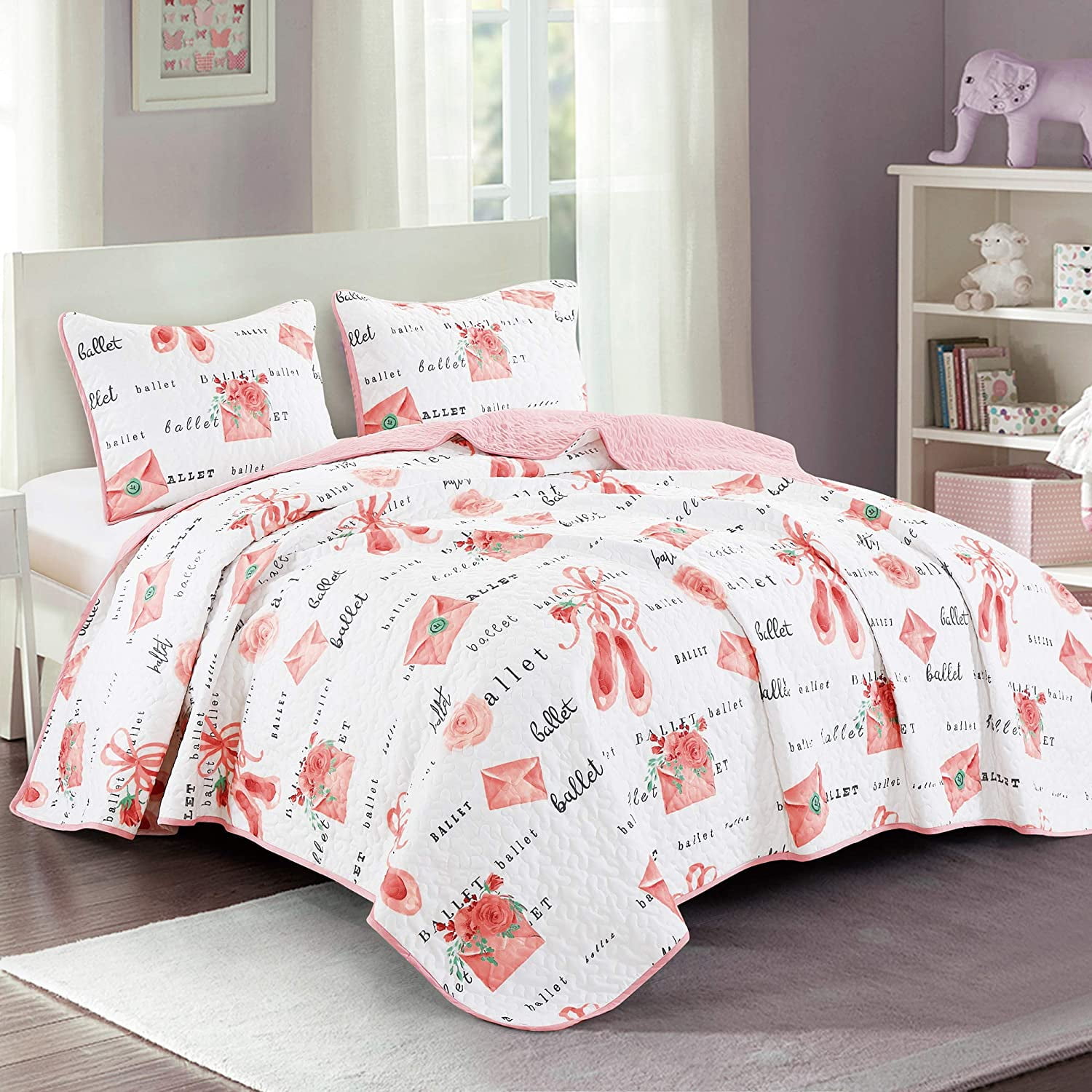Uther Summer Quilts Twin Flamingos Printed Thin Comforter Cotton Filled Air Conditioning Blankets for Kids Adults