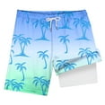 thumbnail image 4 of Gubotare Swim Trunks Boys Boys Swim Trunks Soft Boxers Lined no Chafe Swimsuit Bathing Shorts Sandless Quick Dry Functional Drawstring Size 6-7 (Green,6-7 Years), 4 of 4